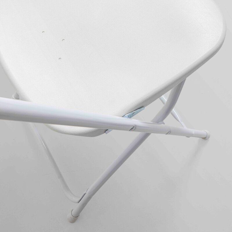 Silla plegable de recepción blanca HDPE - Lote de 10