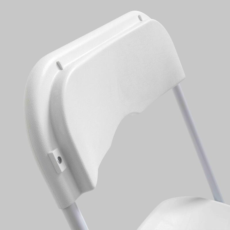 Silla plegable de recepción HDPE blanca - Lote de 12