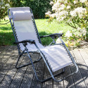 Lote de 2 sillones de relax plegable, reclinable 2 posiciones