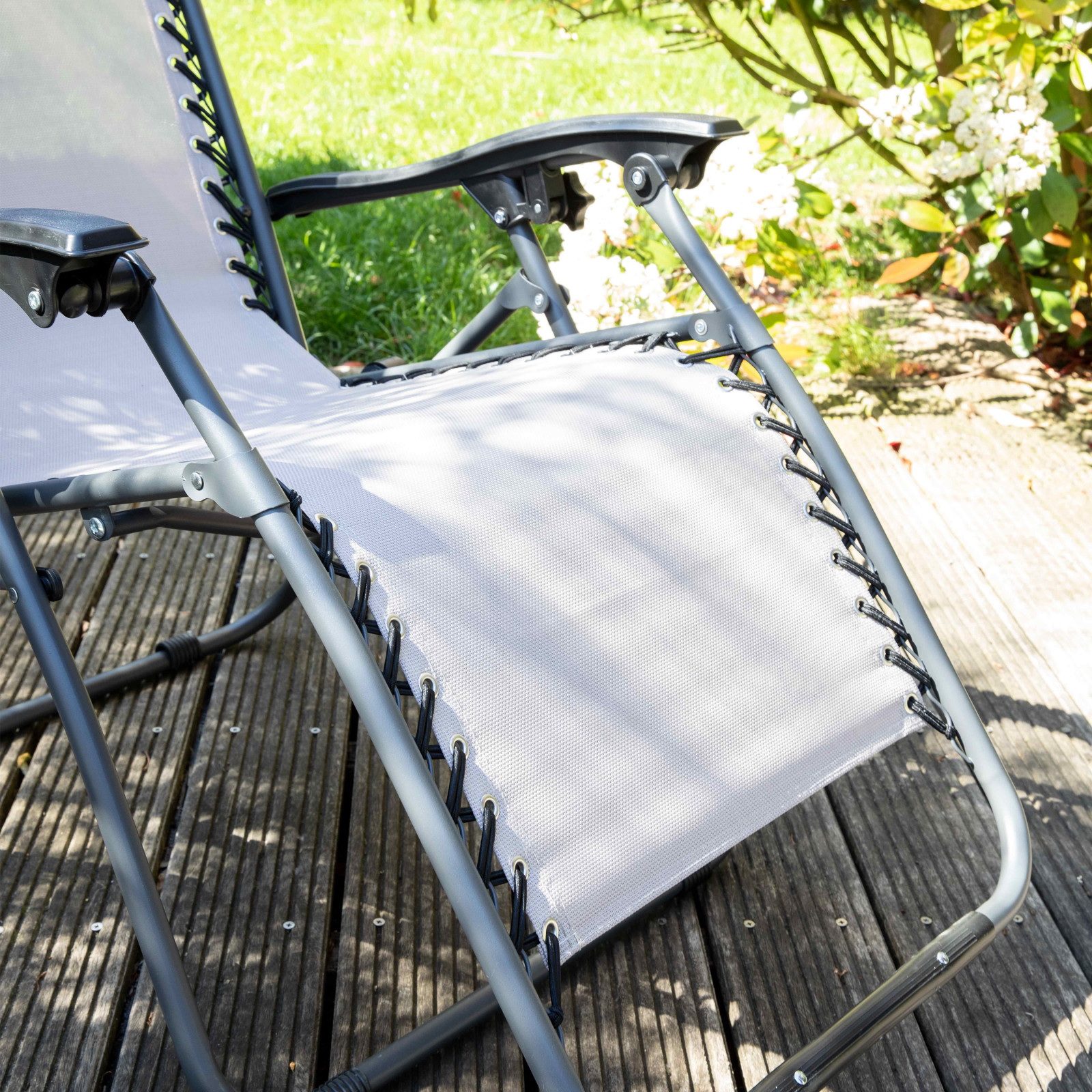 Lote de 2 sillones de relax plegable, reclinable 2 posiciones