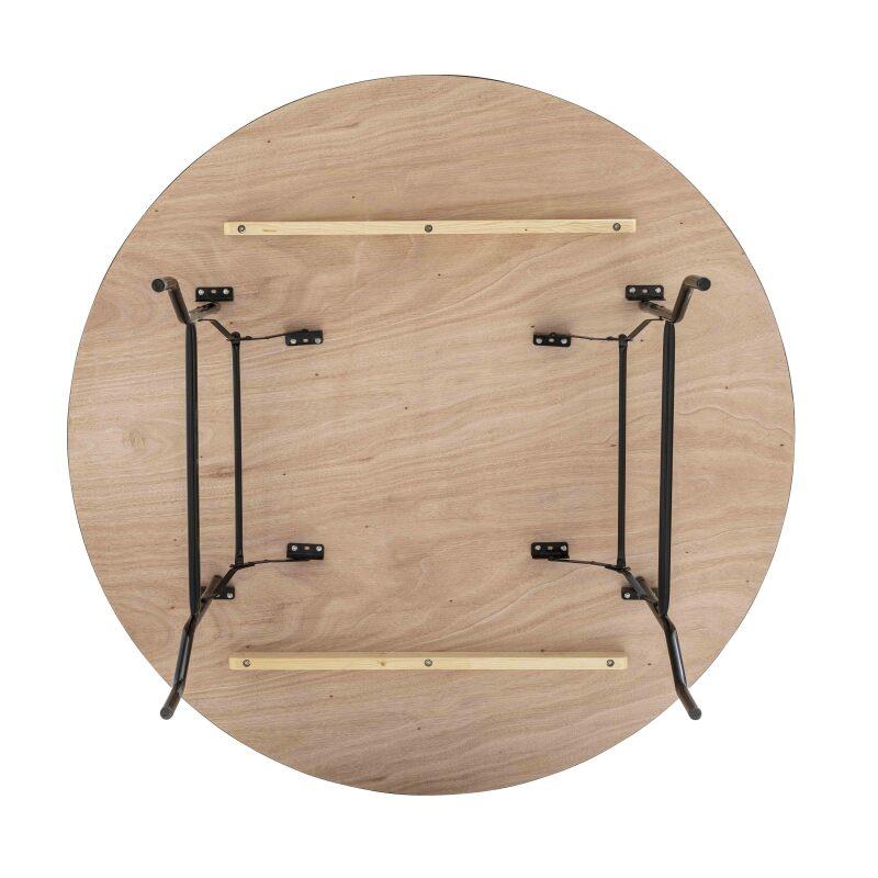 Mesa plegable redonda de madera 10 plazas 170cm