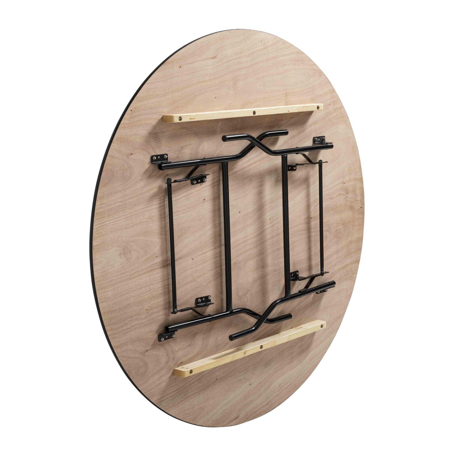 Mesa plegable redonda de madera 10 plazas 170cm Mesa plegable redonda de madera 10 plazas 170cm