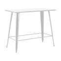 Mesa alta de jardín de metal negro mate 120 x 60 x 101 cm