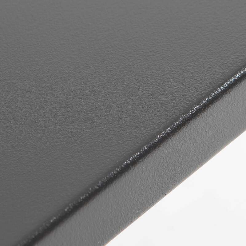 Mesa alta de jardín de metal negro mate 120 x 60 x 101 cm (5/7)