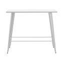 Mesa alta de jardín de metal negro mate 120 x 60 x 101 cm