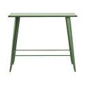 Mesa alta de jardín de metal negro mate 120 x 60 x 101 cm