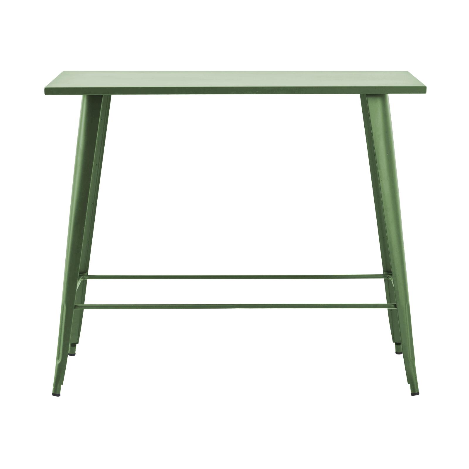 Mesa alta de jardín de metal negro mate 120 x 60 x 101 cm