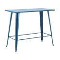 Mesa alta de jardín de metal negro mate 120 x 60 x 101 cm