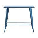 Mesa alta de jardín de metal negro mate 120 x 60 x 101 cm