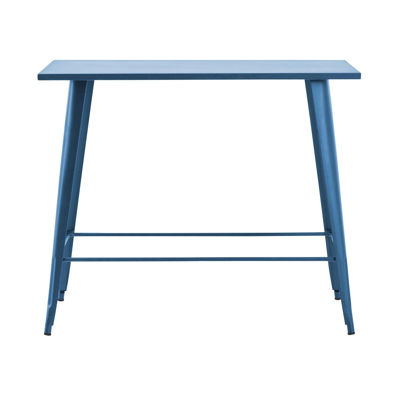 Mesa alta de jardín de metal negro mate 120 x 60 x 101 cm