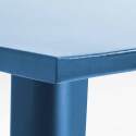 Mesa alta de jardín de metal negro mate 120 x 60 x 101 cm