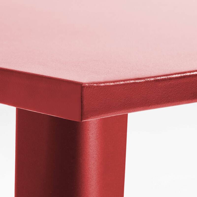 Mesa alta de jardín de metal negro mate 120 x 60 x 101 cm (3/4)