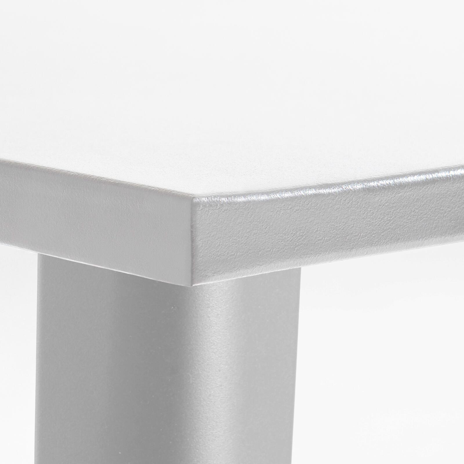 Mesa alta de jardín de 120 x 60 cm y 4 taburetes de metal negro mate