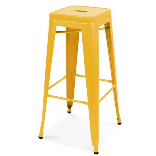 Taburete de bar exterior de metal mate | Oviala