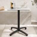 Mesa de jardín cuadrada reclinable de aluminio negro y HPL 4 personas 70x70 cm - Lifestyle