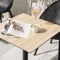 Mesa de jardín cuadrada de 60 x 60 cm inclinable en HPL