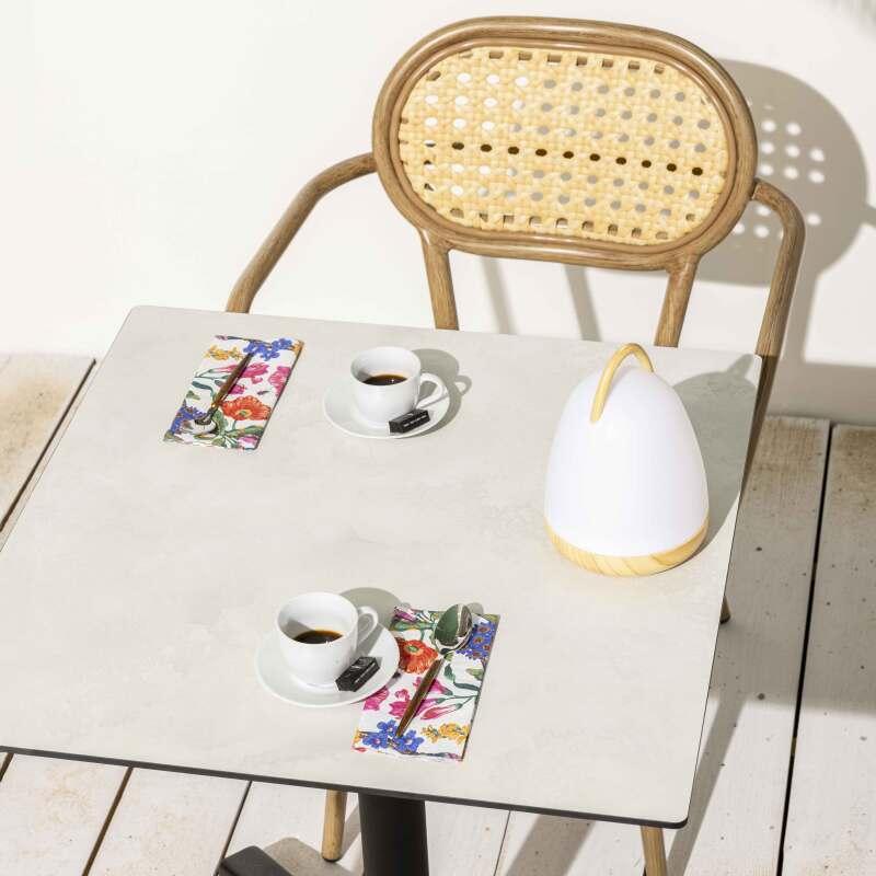 Mesa de jardín cuadrada de 60 x 60 cm inclinable en HPL (2/6)