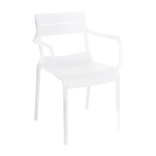 Silla de jardín de plástico con reposabrazos