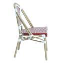 Silla de jardín estilo bistro parisino de aluminio y ratán sintético