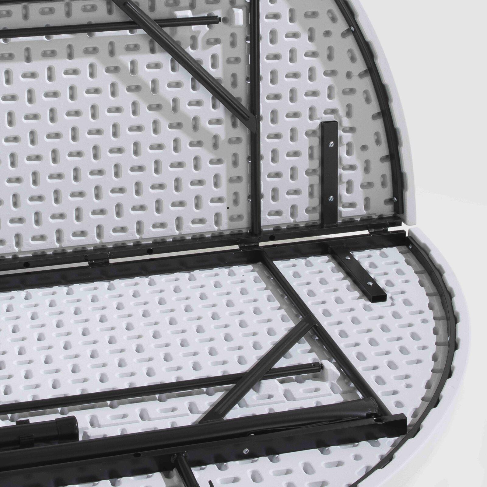 Juego de 5 mesas plegables redondas 180cm - 10 plazas