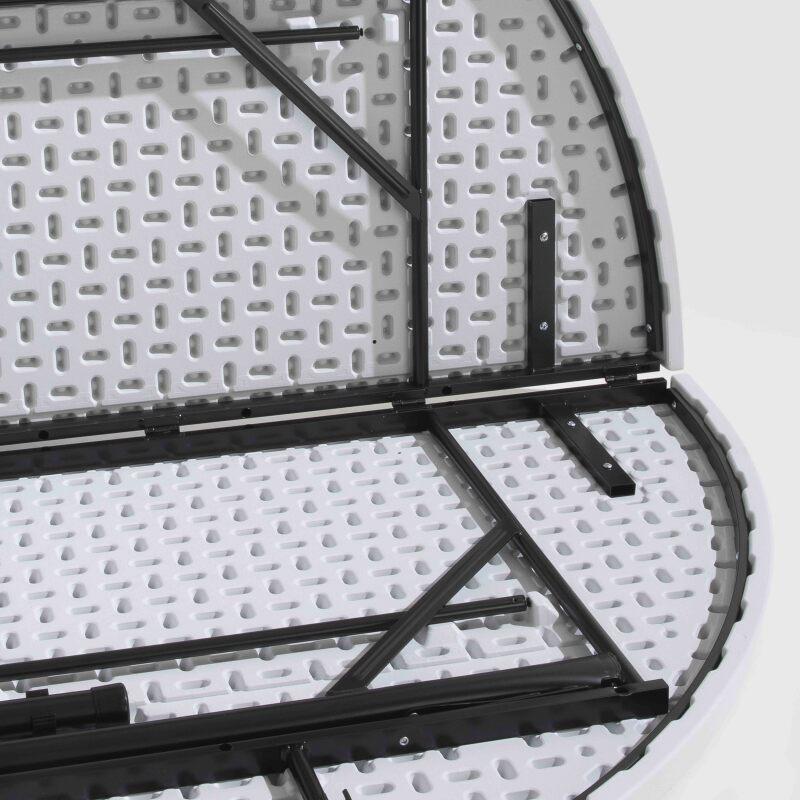 Juego de 5 mesas plegables redondas 180cm - 10 plazas