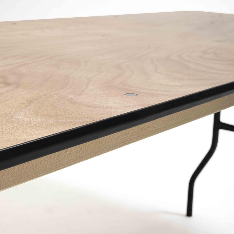 Mesa plegable madera 180 cm - Juego de 5