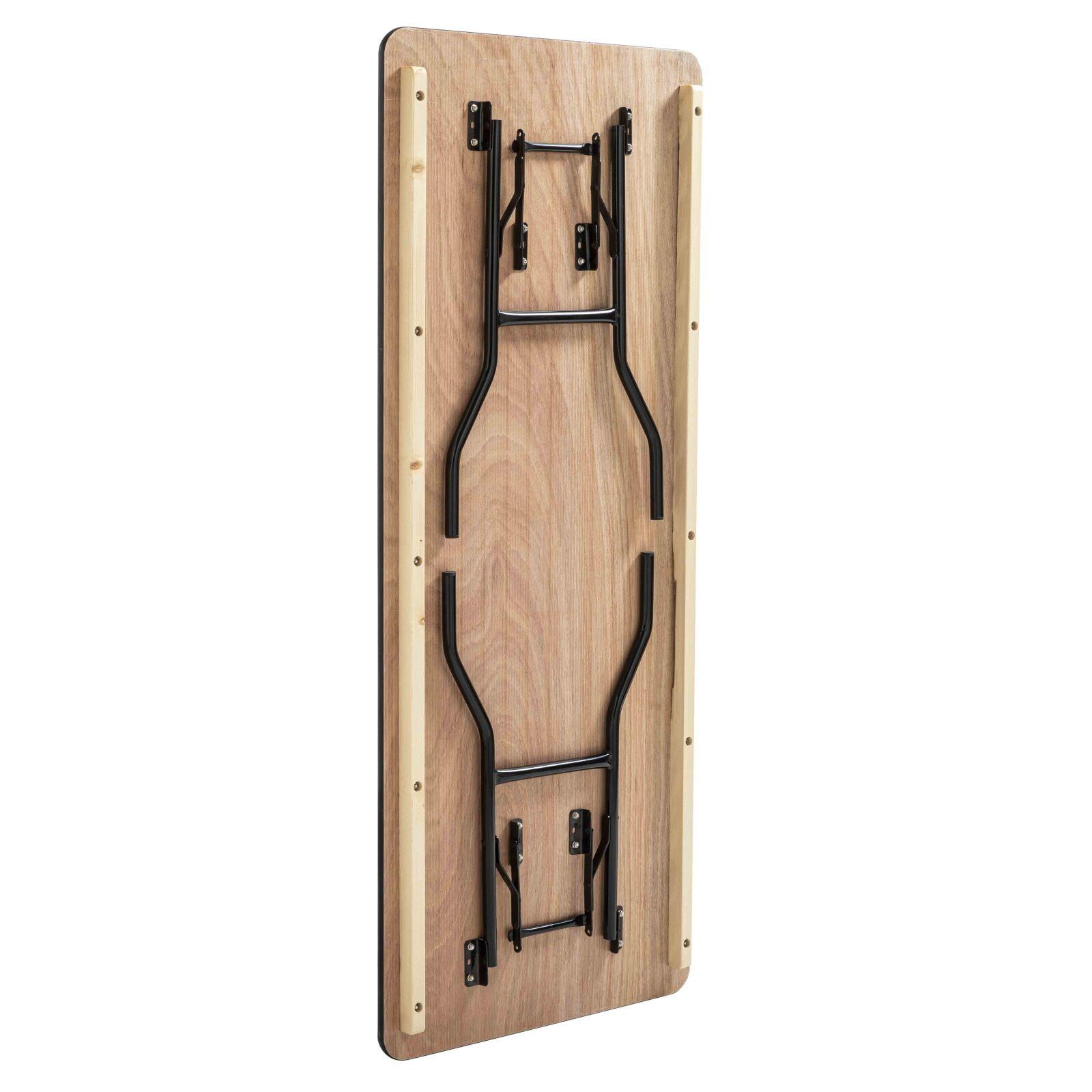 Mesa plegable madera 180 cm - Juego de 10