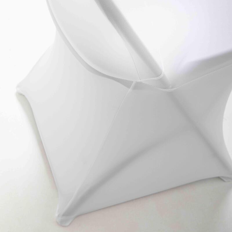 Silla plegable y funda de silla blanca