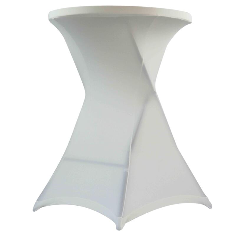 Mesa alta plegable y funda color crudo