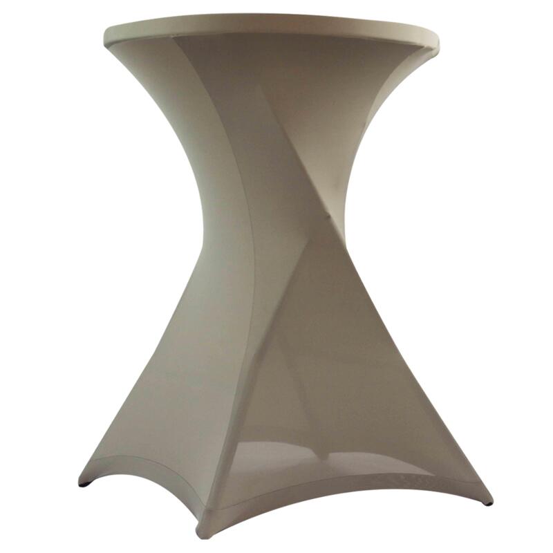 Mesa alta plegable 110x80 y funda elástica arena