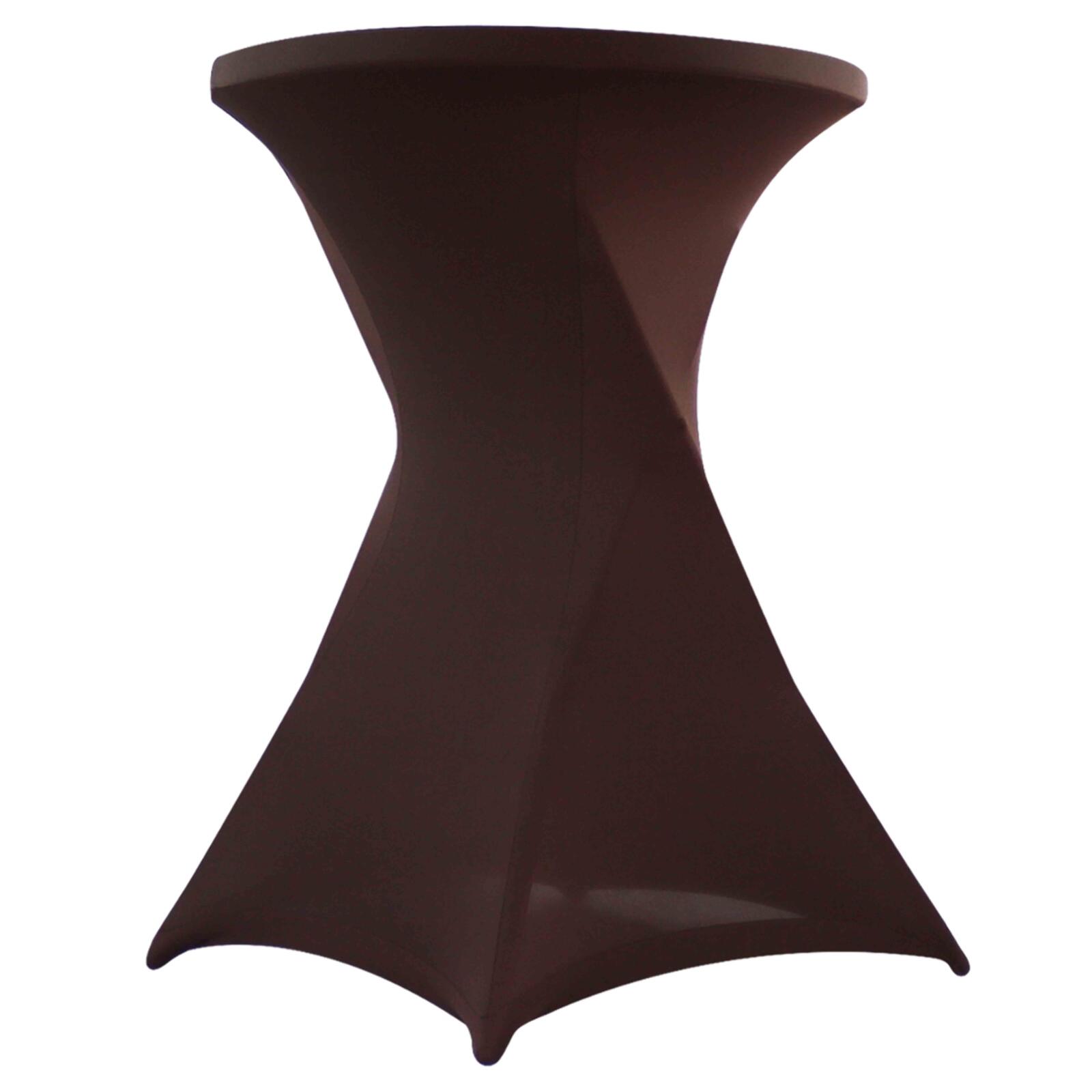 Mesa alta plegable 110x80 y funda elástica marrón