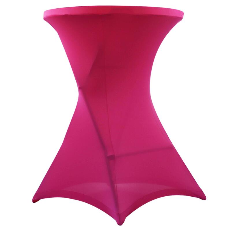 Mesa alta plegable 110x80 y funda elástica rosa