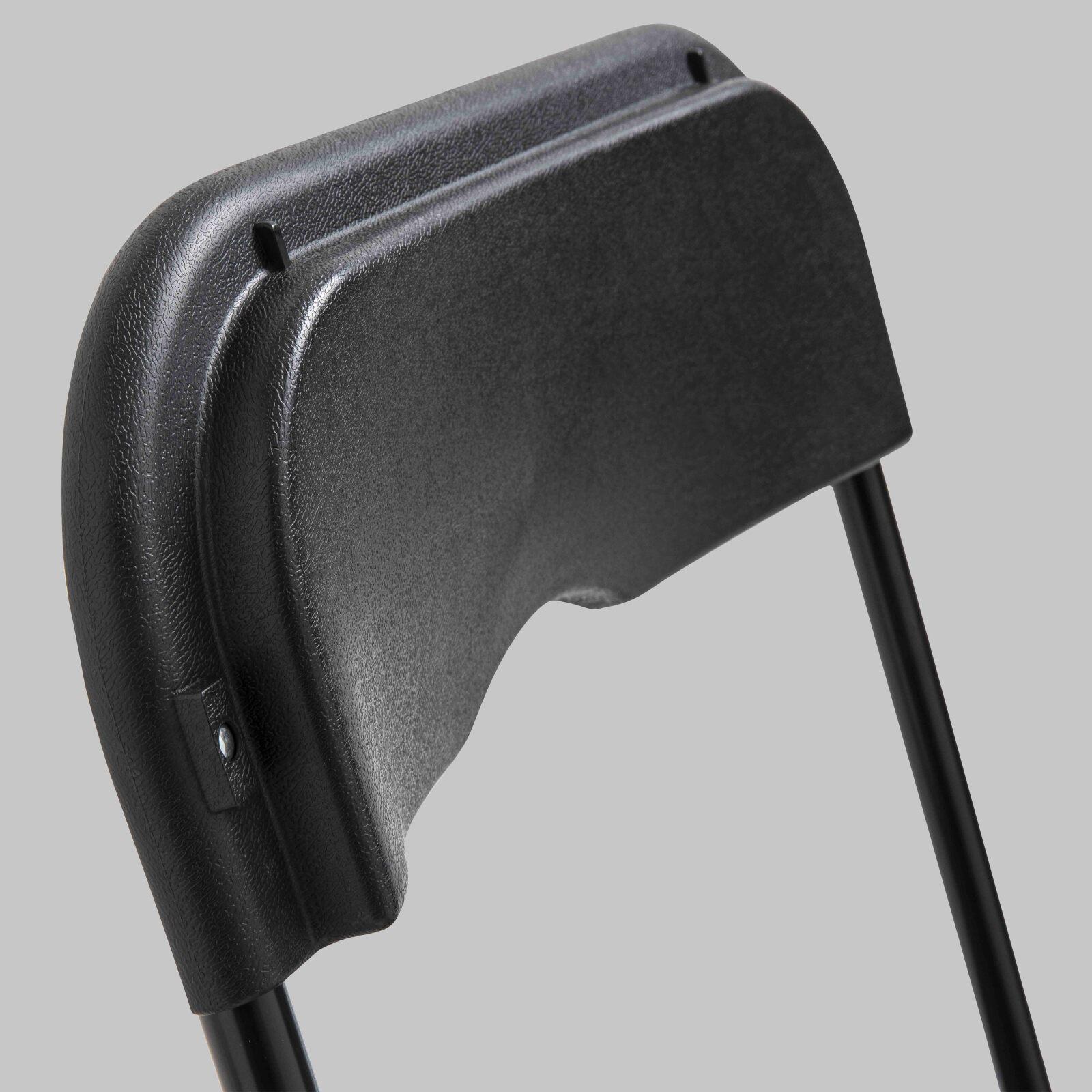 Silla plegable de recepción HDPE negra - Lote de 8