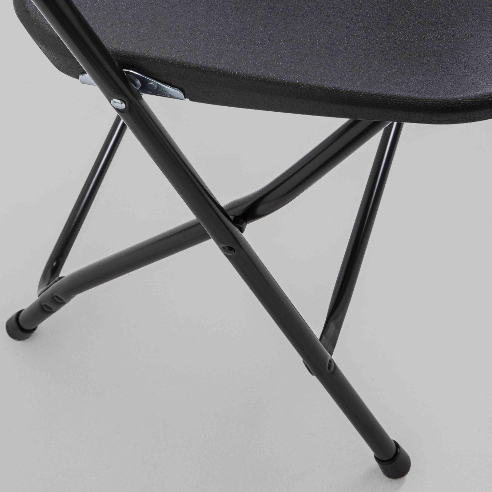Silla plegable de recepción HDPE negra - Lote de 10