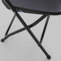 Silla plegable de recepción HDPE negra - Lote de 12