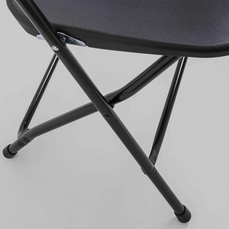 Silla plegable de recepción HDPE negra - Lote de 12