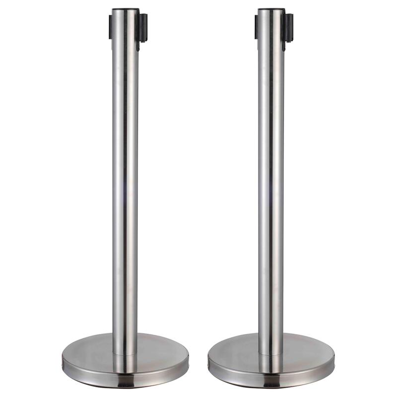 Postes guía de correa cromada