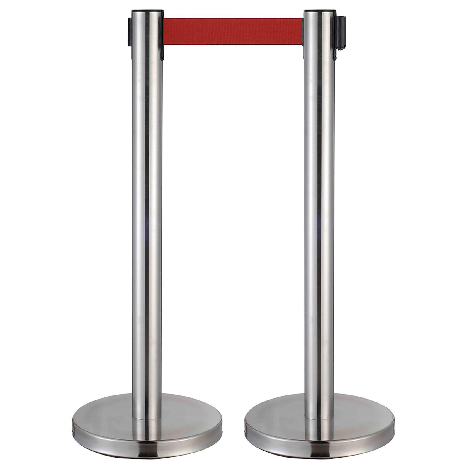 Postes guía de correa cromada