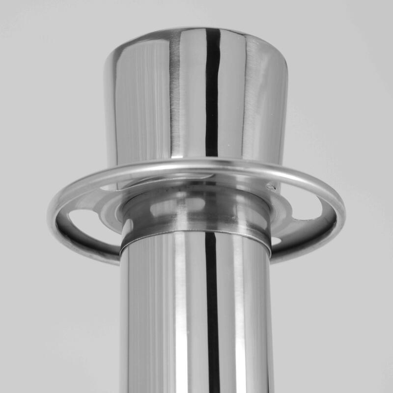 Postes guía cromados, juego de 2