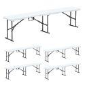 Conjunto de 5 bancos plegables 180 cm