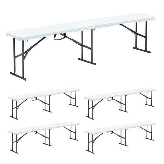 Conjunto de 5 bancos plegables 180 cm | Oviala