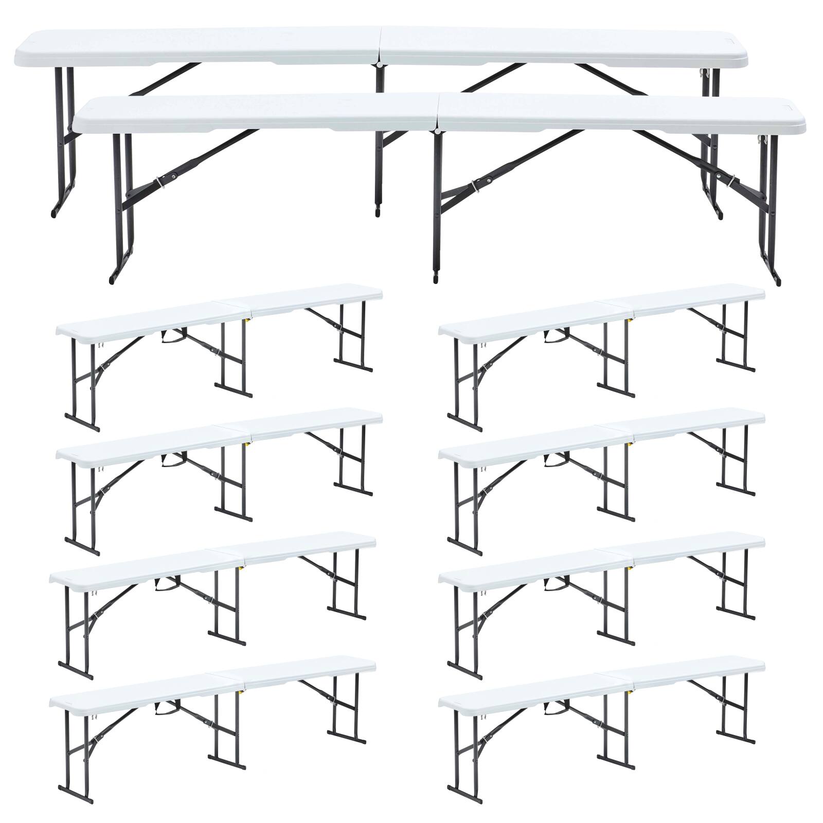 Banco plegable 180 cm - Lote de 10