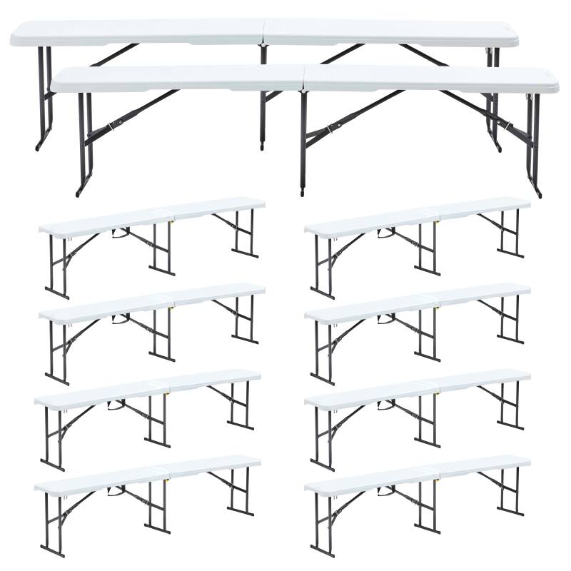 Banco plegable 180 cm - Lote de 10