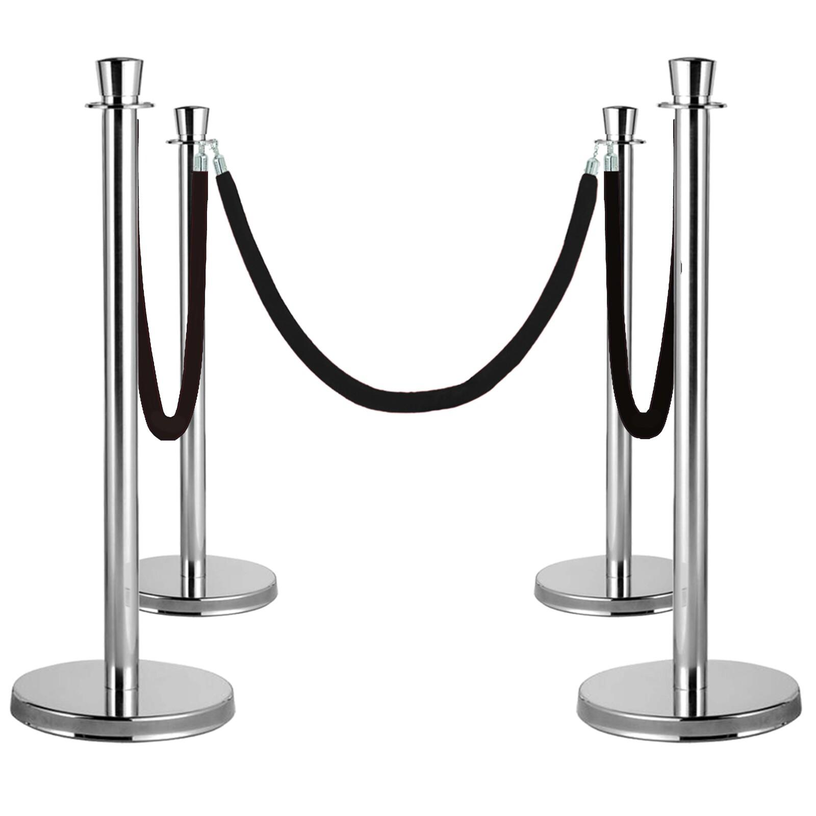 4 postes guía y 3 cordones negros 4 postes guía y 3 cordones negros