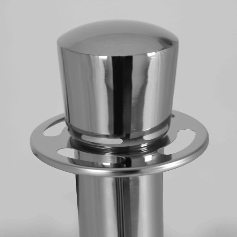 4 postes guía y 3 cordones negros