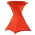 Mesa alta plegable con funda elástica naranja