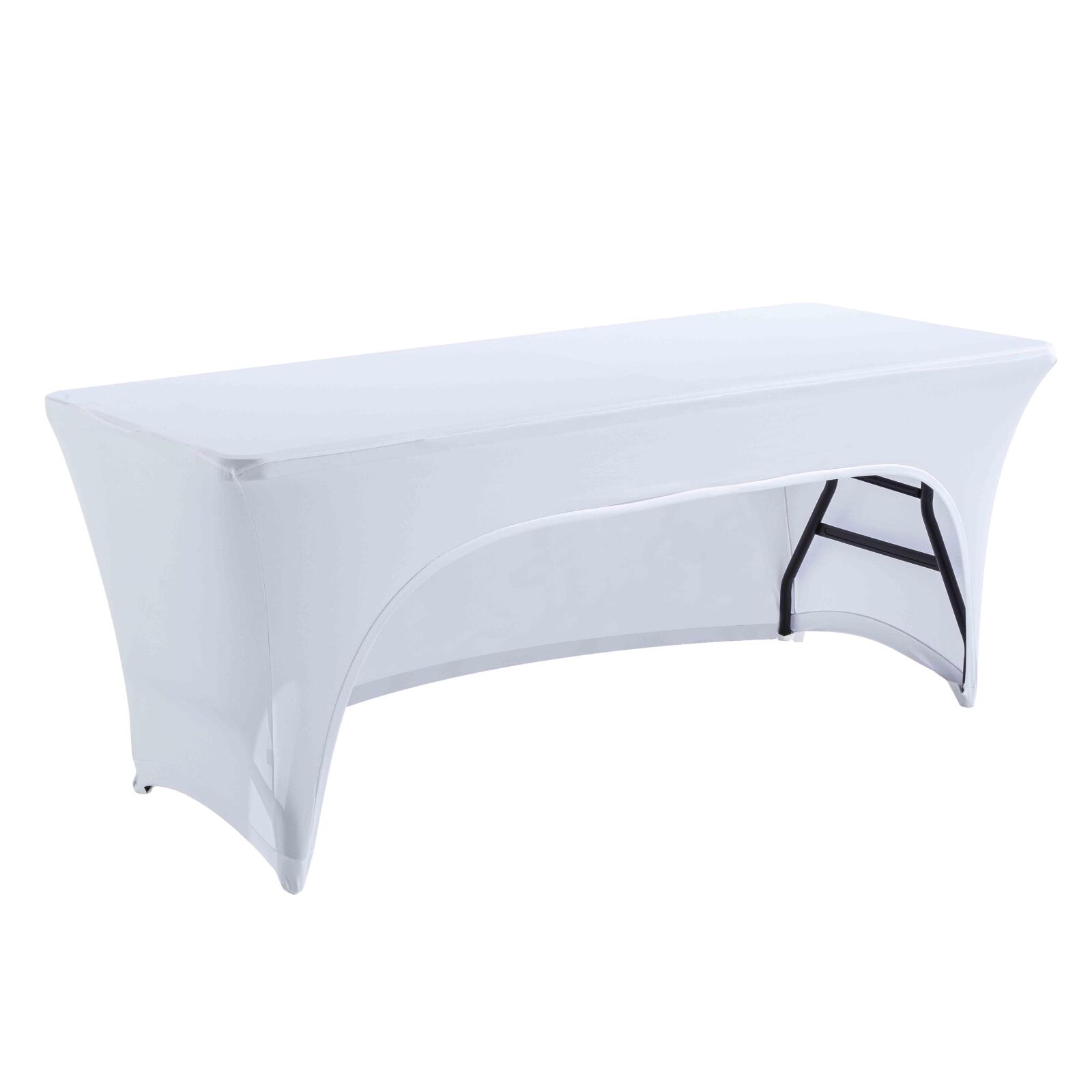 Funda mantel con abertura para mesa plegable 180cm blanco Funda mantel con abertura para mesa plegable 180cm blanco
