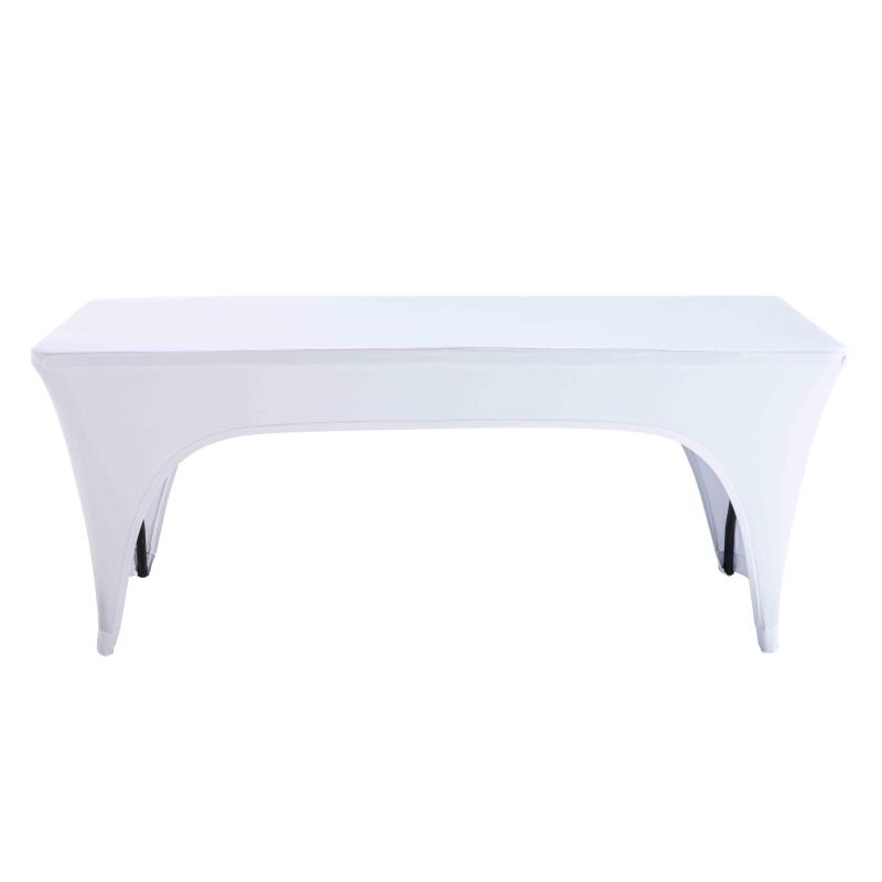 Funda mantel con abertura para mesa plegable 180cm blanco