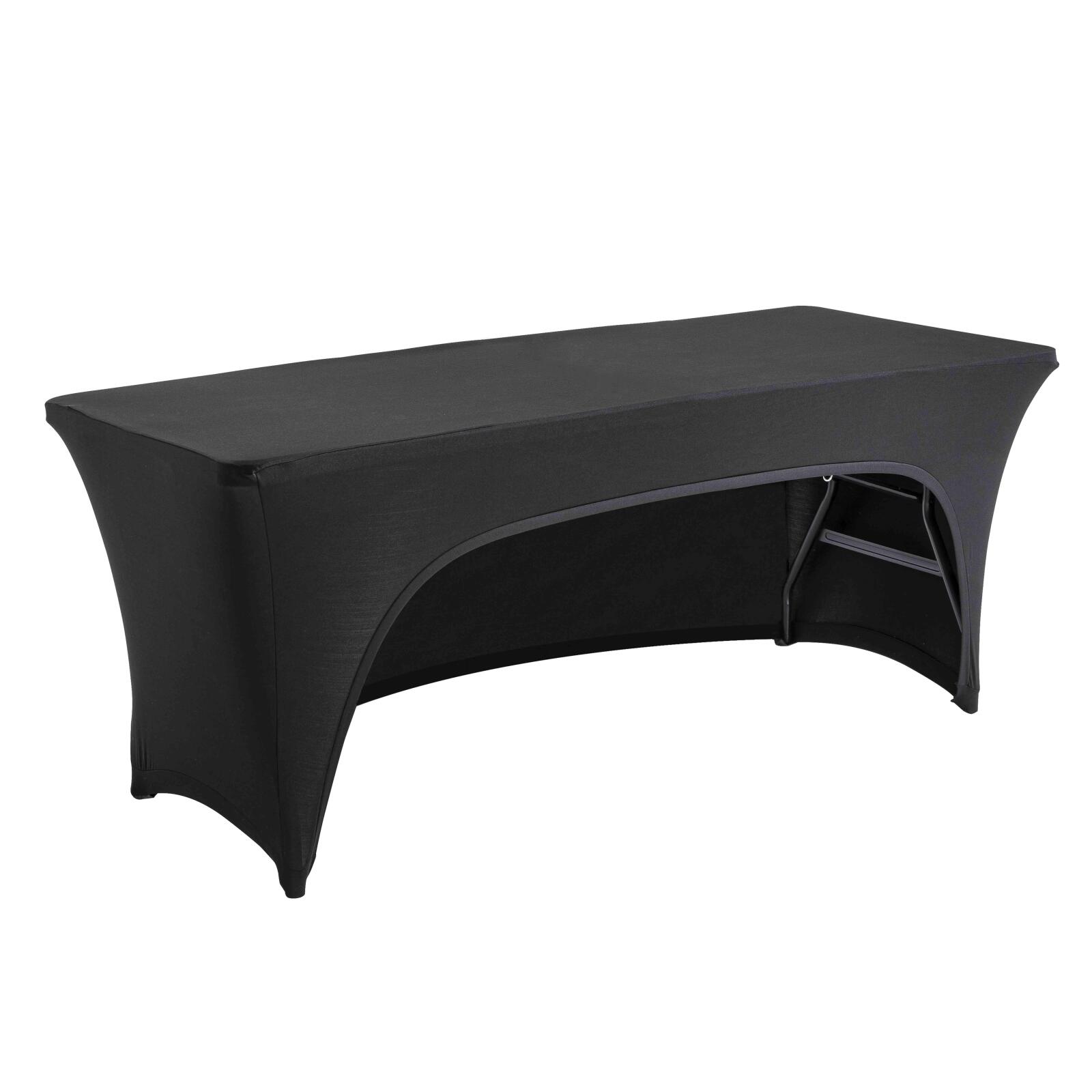 Funda de mantel con apertura para mesa plegable 180cm negro Funda de mantel con apertura para mesa plegable 180cm negro