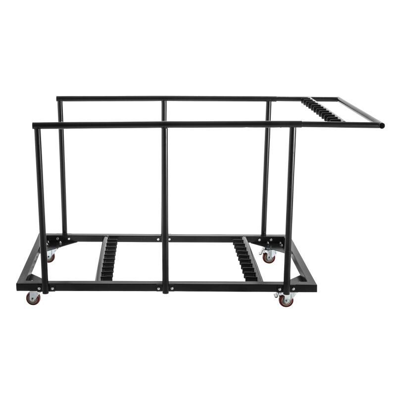 Conjunto de 18 mesas plegables monobloque 180 cm y carro de transporte